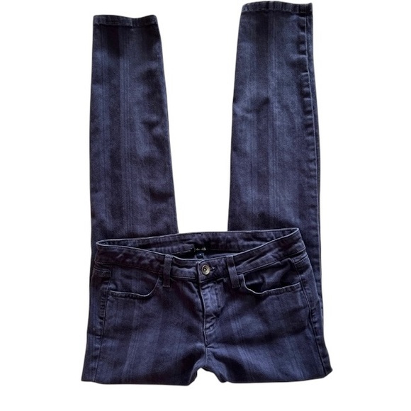 Splendid Size 4 Navy Blue Two Tone Striped Skinny Jean - Picture 6 of 14